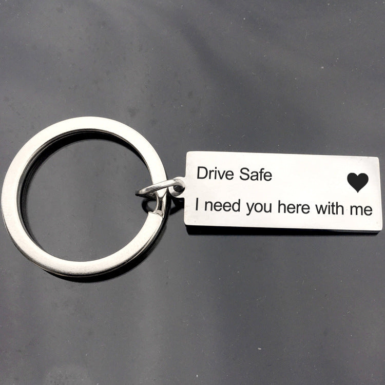 Drive Well Stainless Steel Key Ring - Vacuum Plating Keychain for Durable & Stylish Storage