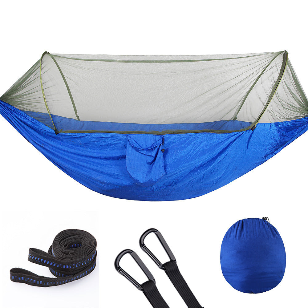 Fully Automatic Quick-Opening Hammock with Mosquito Net - Portable & Comfortable Outdoor Sleeping Gear