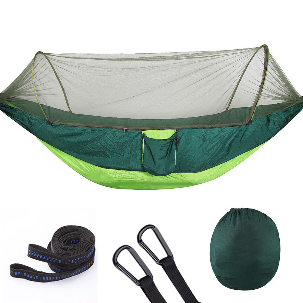 Fully Automatic Quick-Opening Hammock with Mosquito Net - Portable & Comfortable Outdoor Sleeping Gear