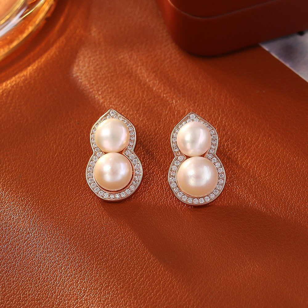 Affordable Luxury Fashion High-grade Female Simple Stud Earrings