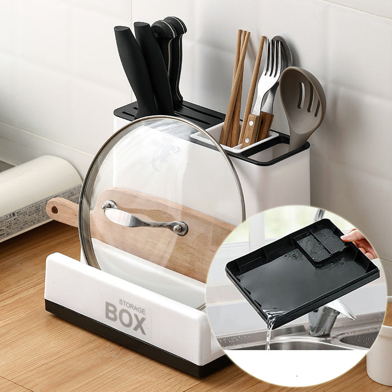 Tableware Storage Holders - Plastic Knife Storage Racks for Kitchen Convenience & Organization