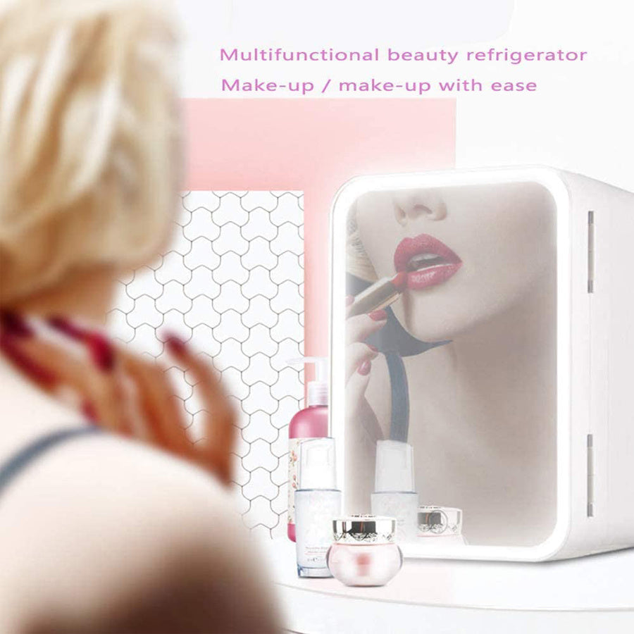 Mini Makeup Fridge - Portable Cosmetic Refrigerator & Warmer for Skincare, Beauty & Perfume Products