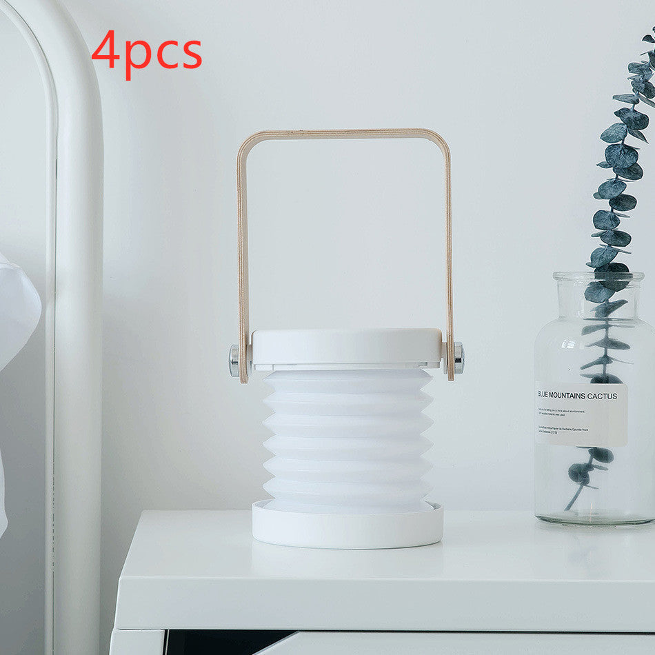 Foldable Touch Dimmable LED Night Light - Portable USB Rechargeable Lantern Lamp for Home Decor