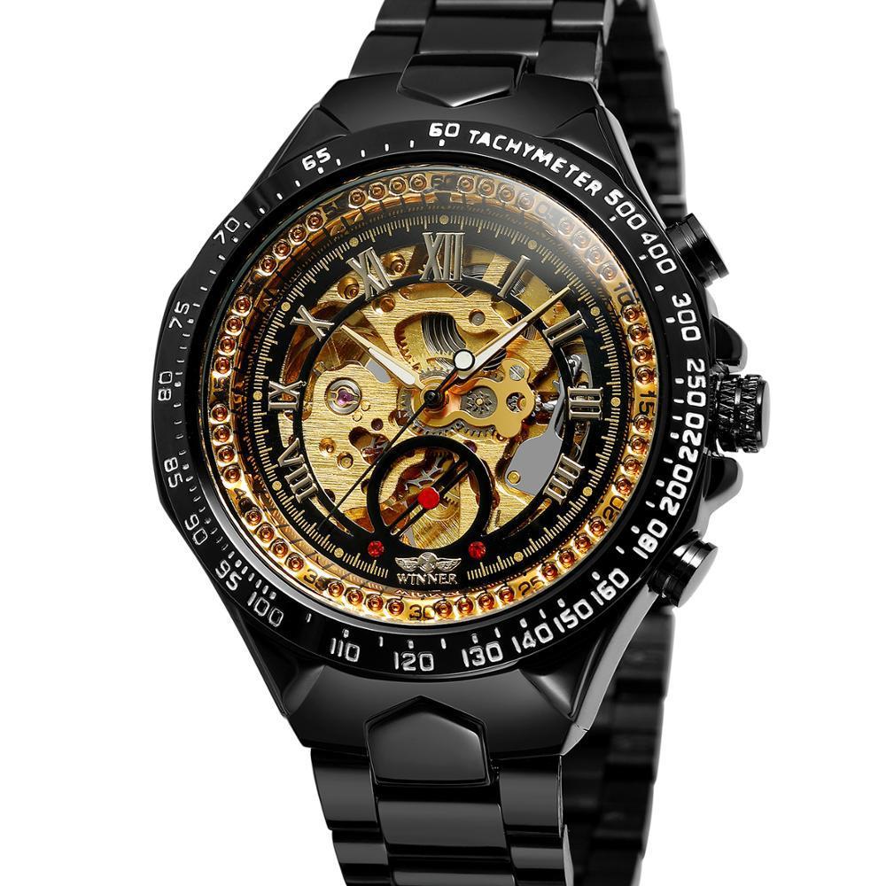 Personalized All-Steel Hollow Automatic Mechanical Watch - Fashion Watch for Men | Stylish & Durable Timepiece
