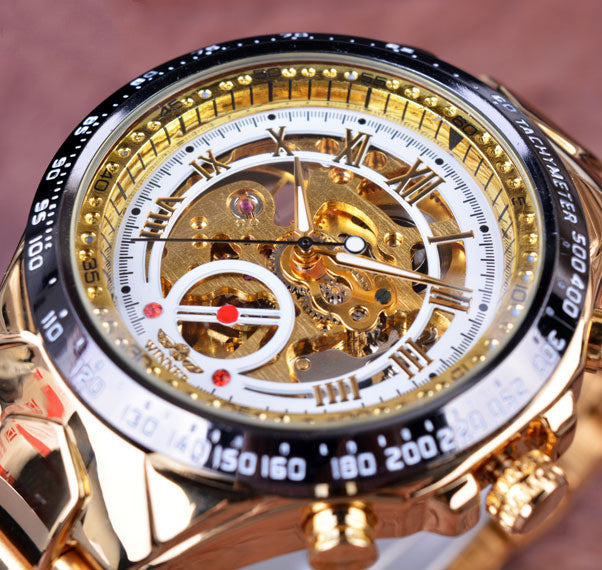 Personalized All-Steel Hollow Automatic Mechanical Watch - Fashion Watch for Men | Stylish & Durable Timepiece