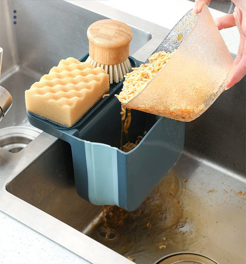 Foldable Drain Filter Shelf - Kitchen Drain Basket for Easy Dish Drying & Storage