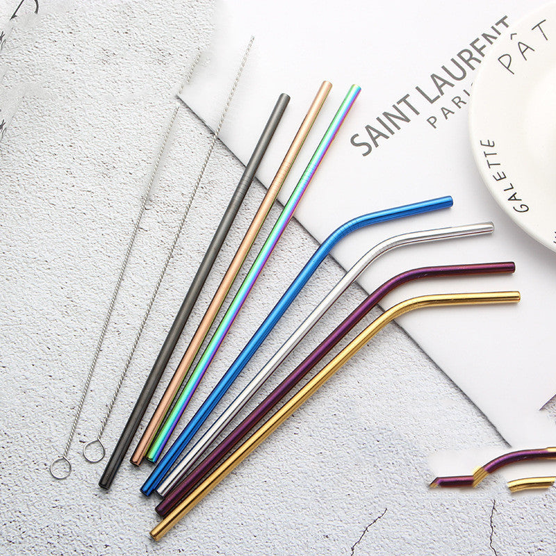 Creative Stainless Steel Straws - Colorful Metal Straws for Beverages | Eco-Friendly Drinkware
