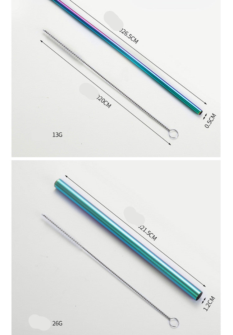 Creative Stainless Steel Straws - Colorful Metal Straws for Beverages | Eco-Friendly Drinkware