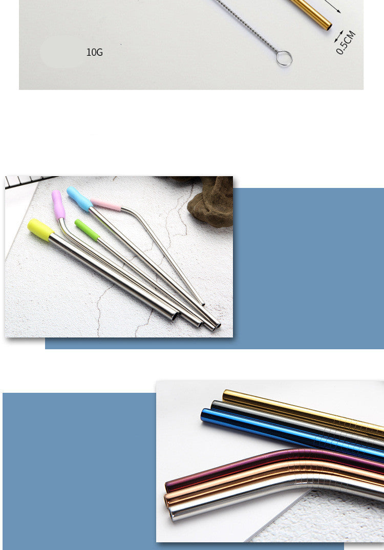 Creative Stainless Steel Straws - Colorful Metal Straws for Beverages | Eco-Friendly Drinkware