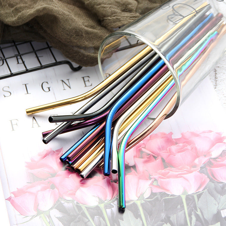 Creative Stainless Steel Straws - Colorful Metal Straws for Beverages | Eco-Friendly Drinkware