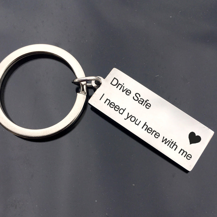 Drive Well Stainless Steel Key Ring - Vacuum Plating Keychain for Durable & Stylish Storage