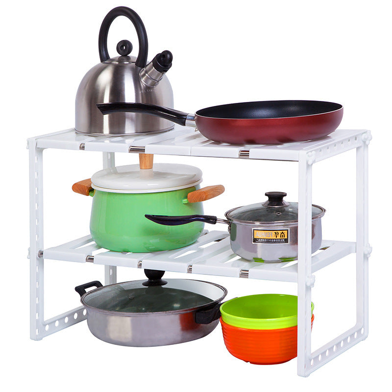 Retractable Kitchen Shelf - Adjustable Space-Saving Shelf for Countertop Organization