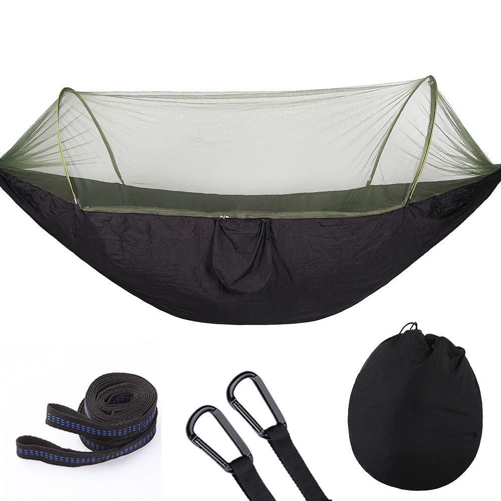 Fully Automatic Quick-Opening Hammock with Mosquito Net - Portable & Comfortable Outdoor Sleeping Gear