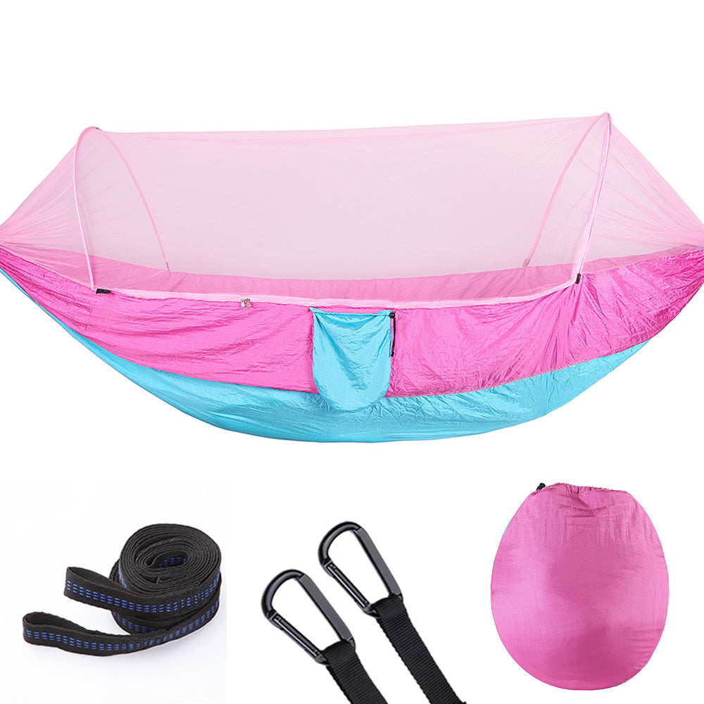 Fully Automatic Quick-Opening Hammock with Mosquito Net - Portable & Comfortable Outdoor Sleeping Gear