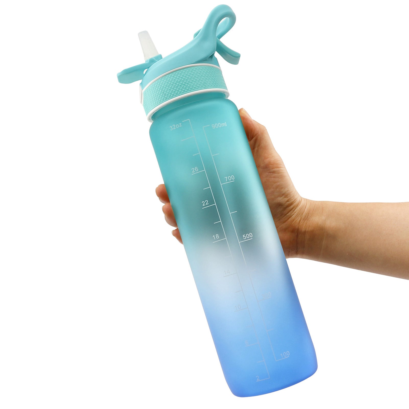 Sports Water Bottle with Scrub Bounce Cover & Straw – Leak-Proof Space Cup for Outdoor & Fitness