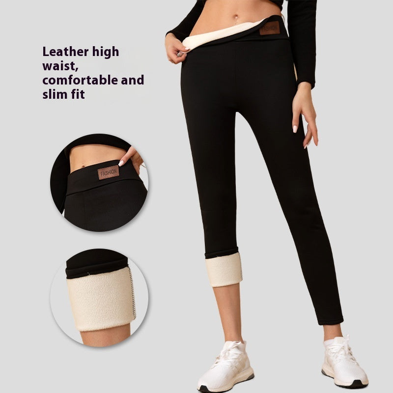 Cashmere Winter Wear High Waist Leggings For Women