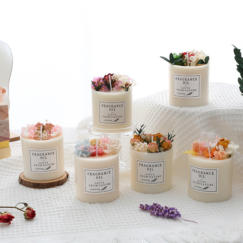 Dried Flowers Decor - Romantic Candles for Home & Special Occasions