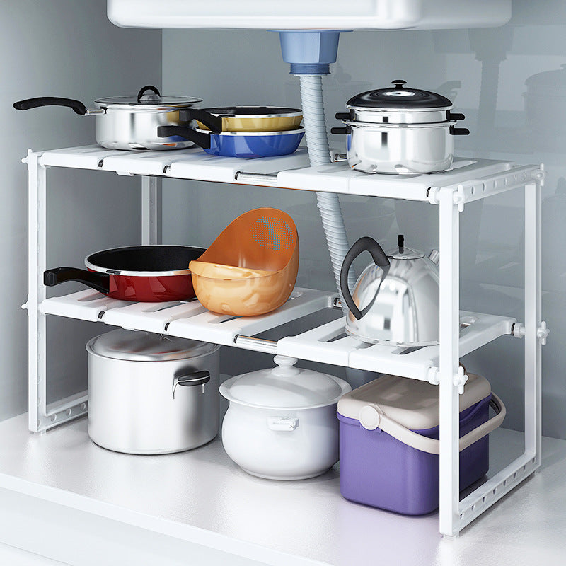 Retractable Kitchen Shelf - Adjustable Space-Saving Shelf for Countertop Organization
