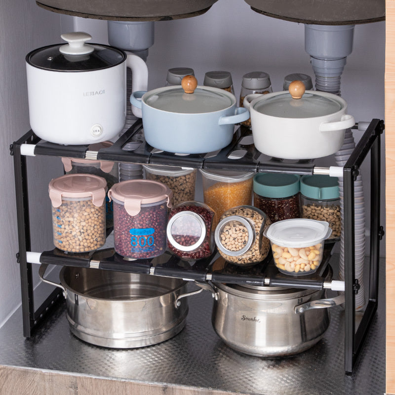 Retractable Kitchen Shelf - Adjustable Space-Saving Shelf for Countertop Organization