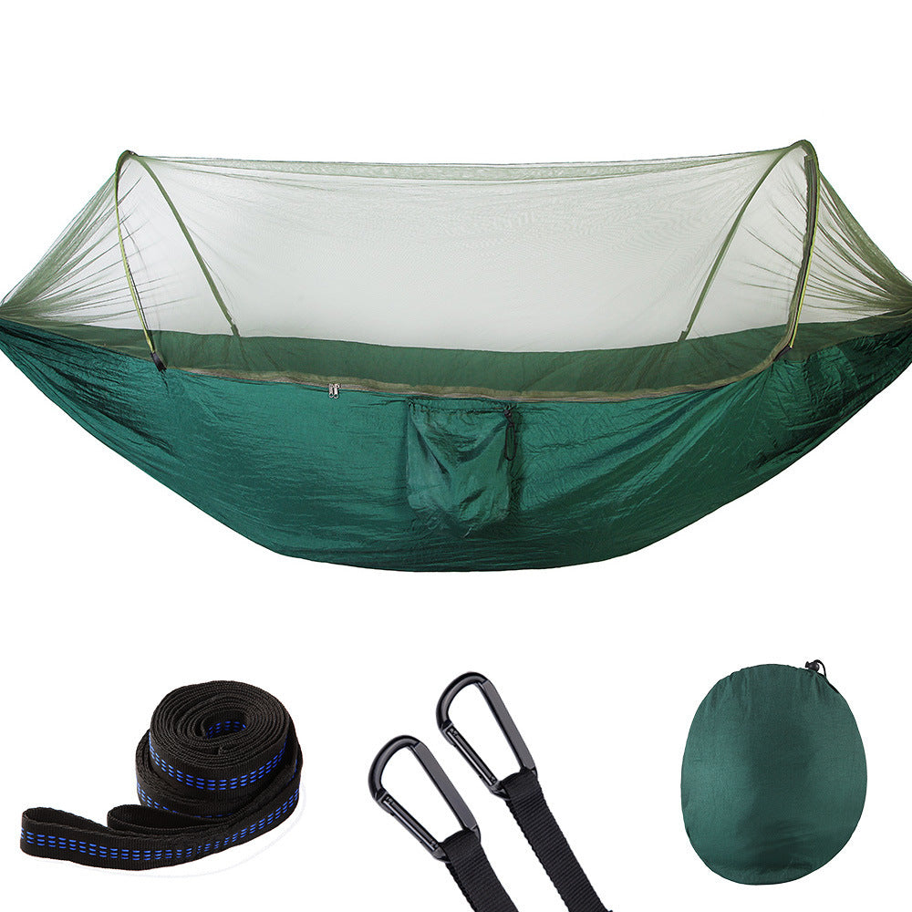 Fully Automatic Quick-Opening Hammock with Mosquito Net - Portable & Comfortable Outdoor Sleeping Gear