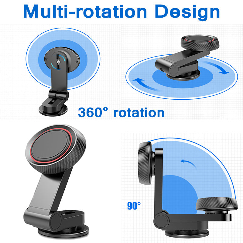 360° Rotating Magnetic Car Phone Holder - Desktop Folding Navigation Stand for Dashboard Support | Auto Accessories