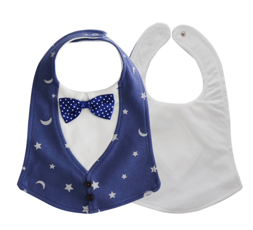 Gentleman Style Waterproof Baby Bibs - Adjustable Novelty Burp Cloths for Newborns & Toddlers