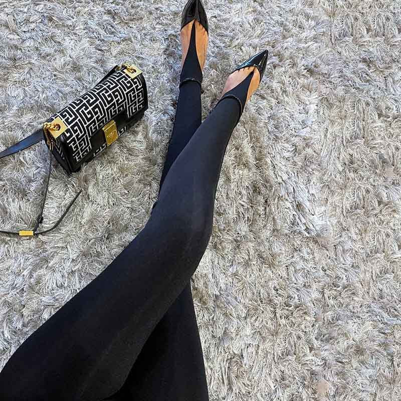 Women's High Waist Black Stretch Leggings