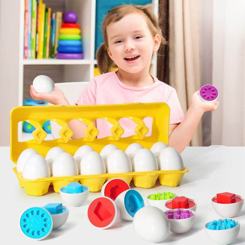 Baby Learning Educational Smart Egg Toy - Shape Matching & Sorting Montessori Toy for Kids & Children