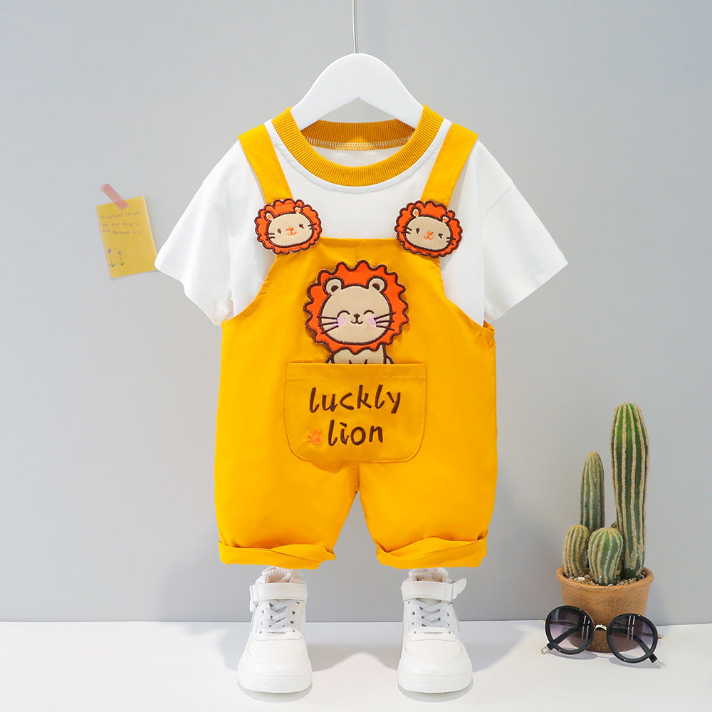 Baby Summer Cartoon Short-Sleeved Overalls - Children’s Clothing for Boys & Girls, Men & Women
