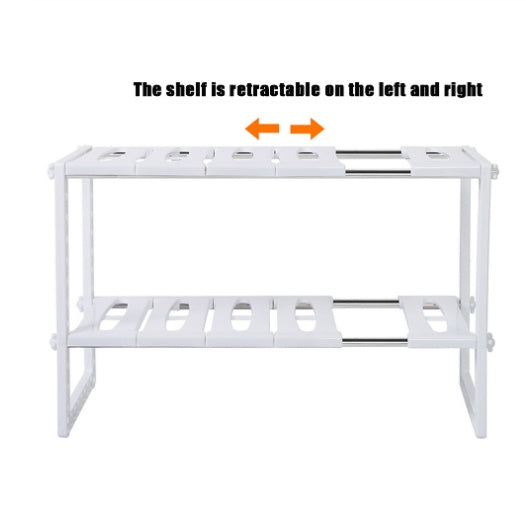 Retractable Kitchen Shelf - Adjustable Space-Saving Shelf for Countertop Organization