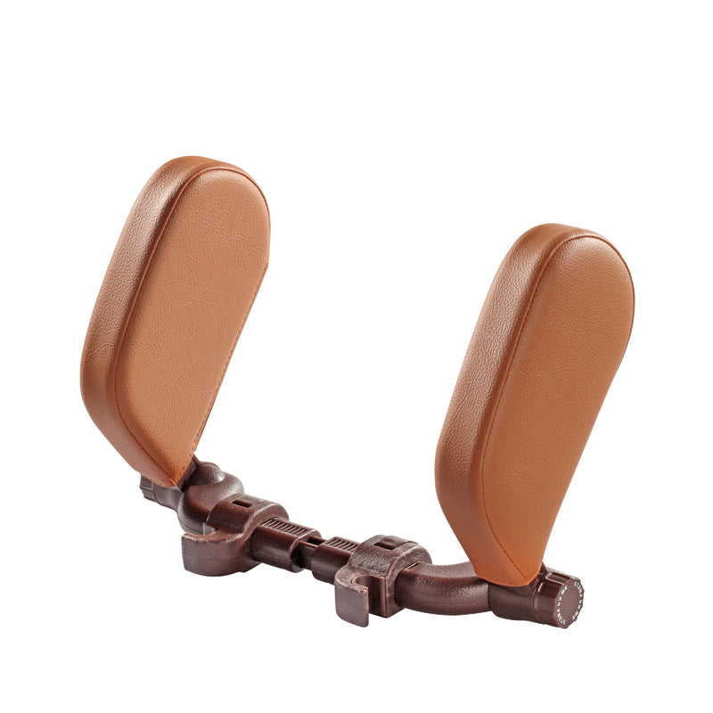 Adjustable Car Headrest Pillow - Soft Travel Seat Neck Support Cushion | Leather Auto Headrest for Comfortable Sleep