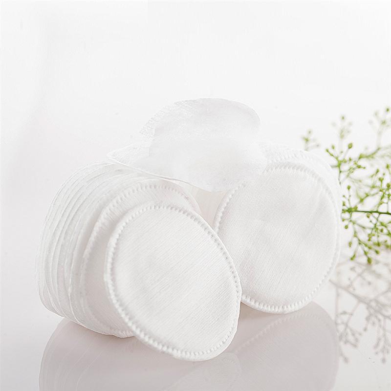 Skincare-Friendly Circular Cosmetic Cotton Pads - 60 Thin Cotton Pads in Box for Gentle Skin Care