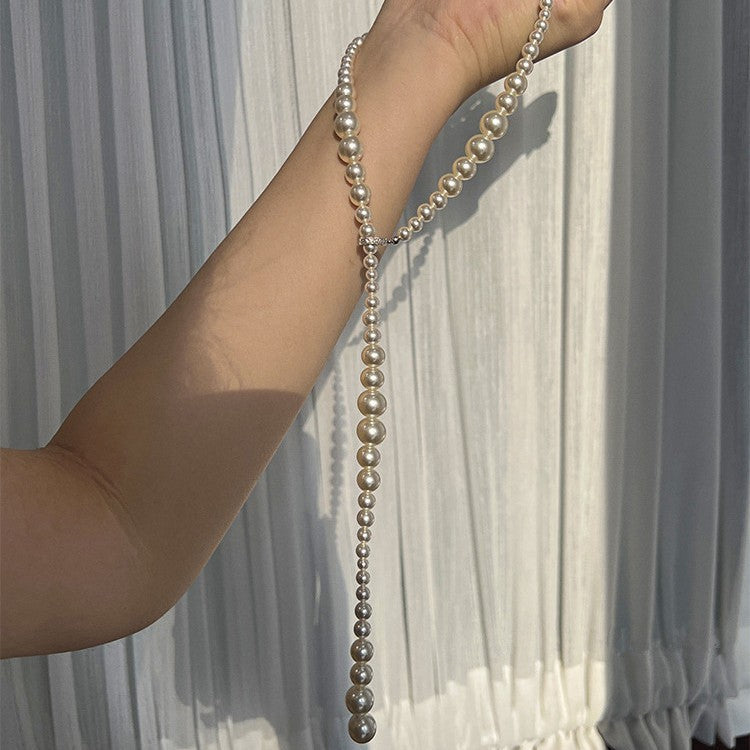Pearl Necklace Y-shaped Gradient Long Light Luxury Minority