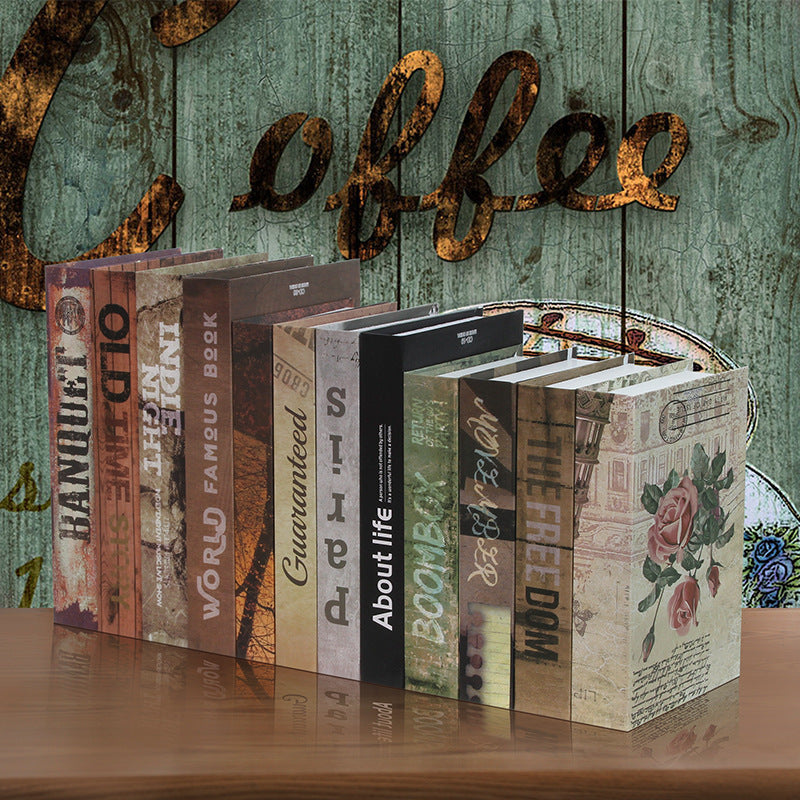 Retro Decorative Fake Books - Vintage-Inspired Book Ornaments for Home & Office Décor