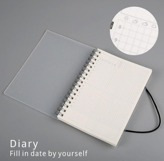 Plastic Cover Spiral Coil Notebook - Durable & Stylish Journal for Notes, School & Office Use