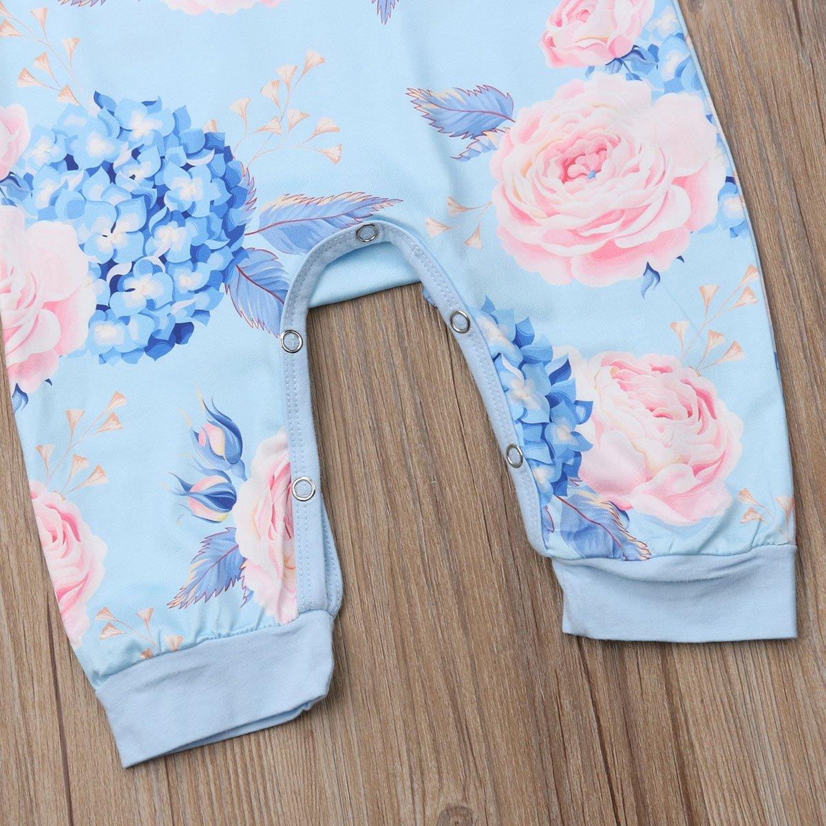 New Fashion Newborn Romper Floral Jumpsuit Baby Playsuit Girl Outfit Clothes Set For Girls