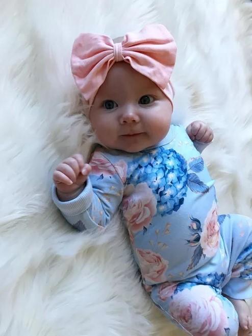 New Fashion Newborn Romper Floral Jumpsuit Baby Playsuit Girl Outfit Clothes Set For Girls