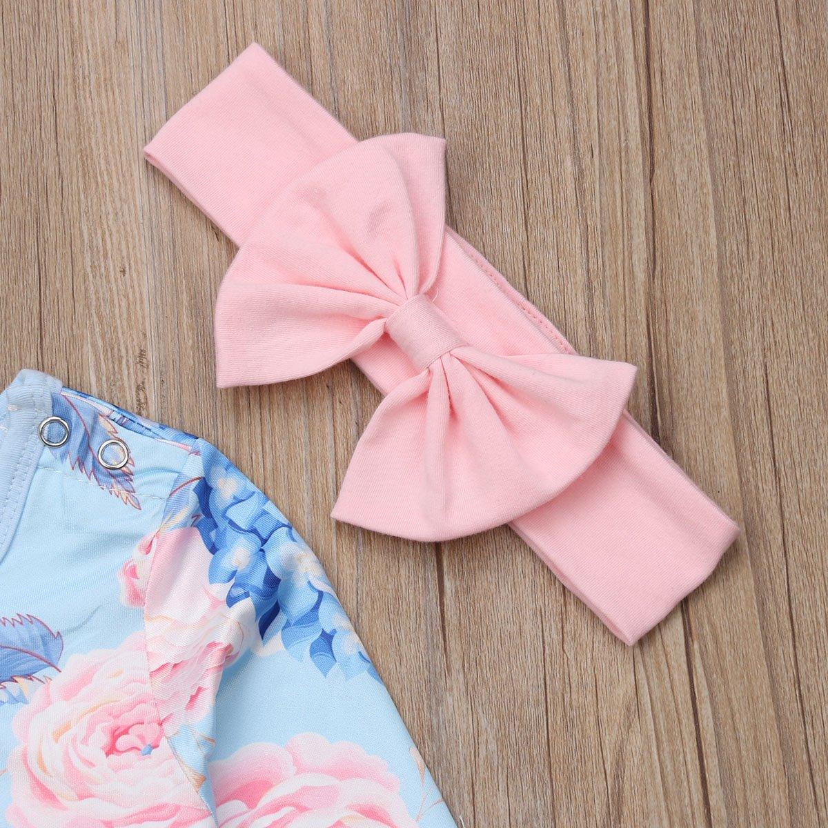 New Fashion Newborn Romper Floral Jumpsuit Baby Playsuit Girl Outfit Clothes Set For Girls