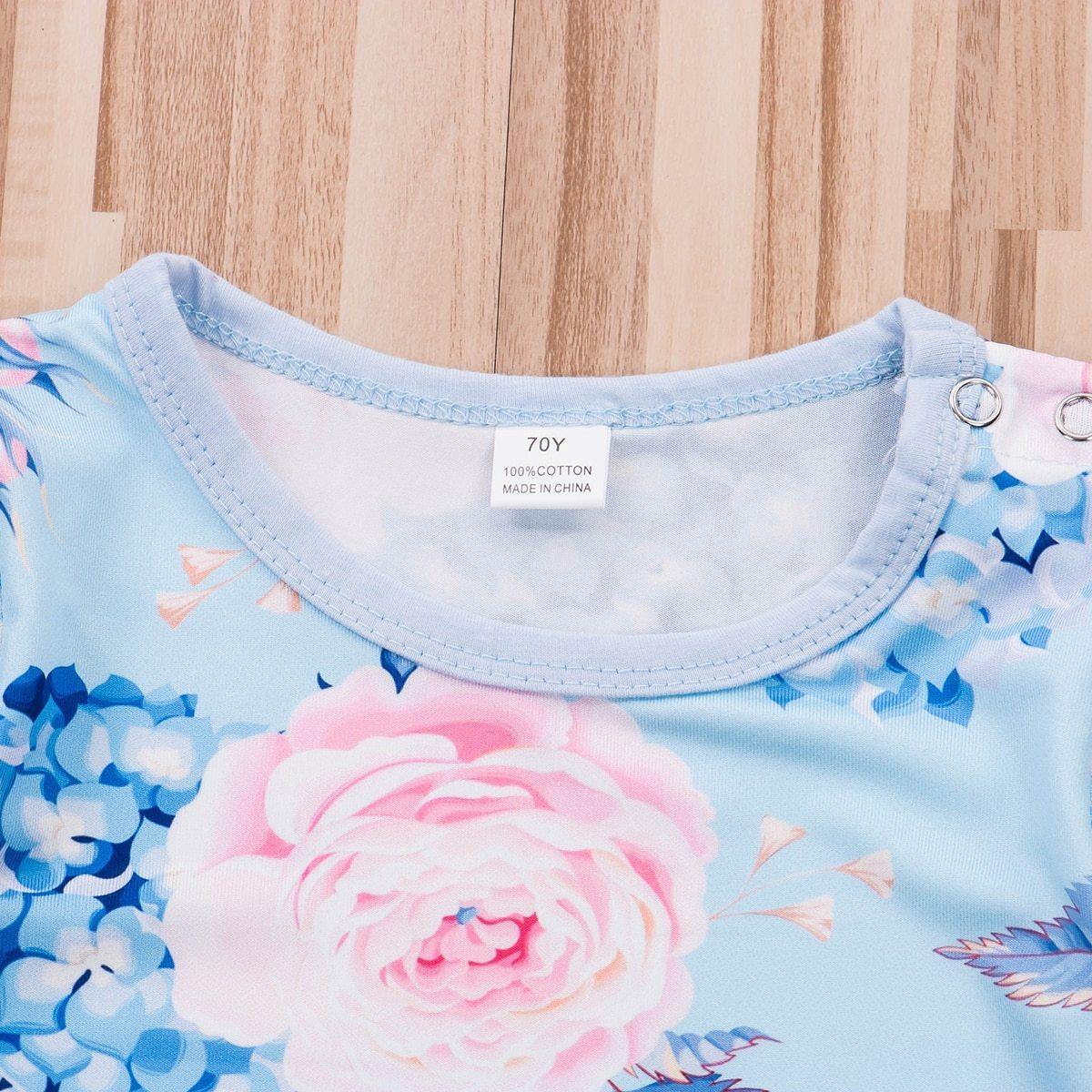 New Fashion Newborn Romper Floral Jumpsuit Baby Playsuit Girl Outfit Clothes Set For Girls