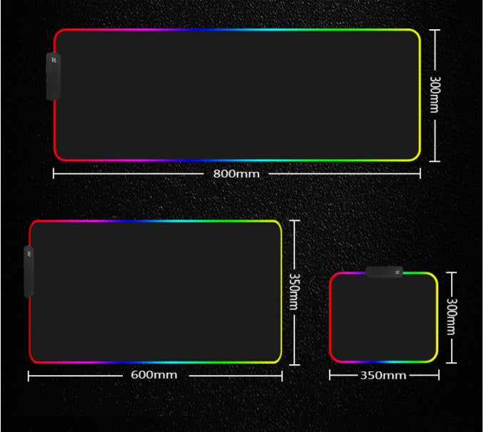 RGB LED Mouse Pad – Luminous Light-Up Gaming Mouse Pad with Customizable Colors