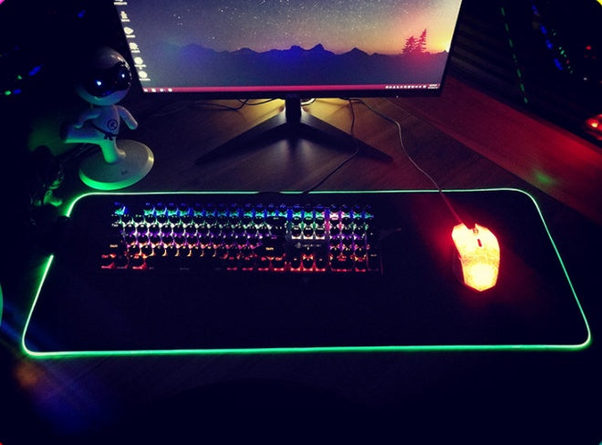 RGB LED Mouse Pad – Luminous Light-Up Gaming Mouse Pad with Customizable Colors