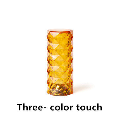 Nordic Crystal USB Table Lamp - Touch Dimming Rose Projector Night Light for Bedroom & Atmosphere Decor