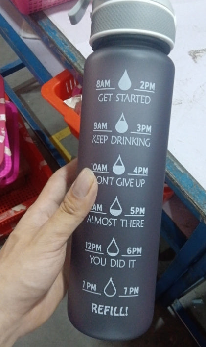 Sports Water Bottle with Scrub Bounce Cover & Straw – Leak-Proof Space Cup for Outdoor & Fitness