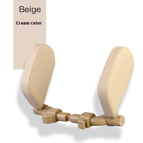 Adjustable Car Headrest Pillow - Soft Travel Seat Neck Support Cushion | Leather Auto Headrest for Comfortable Sleep