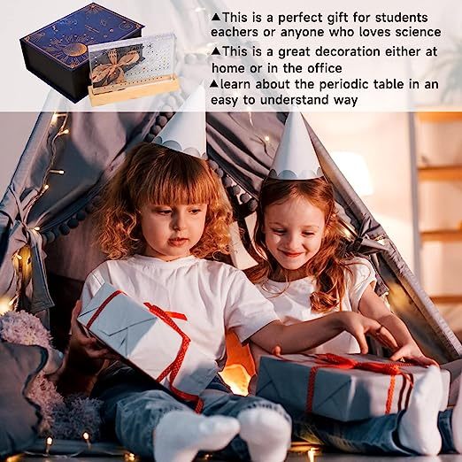 Acrylic Periodic Table with 83 Real Element Samples - Interactive & Easy-to-Read Science Display | Creative Gifts for Students & Science Lovers