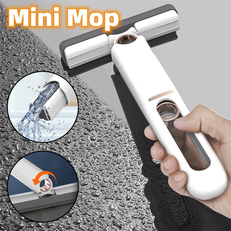 Mini Sponge Mop for Floor & Surface Cleaning - Portable Household Mop, Car Wiper & Glass Screen Desk Cleaner