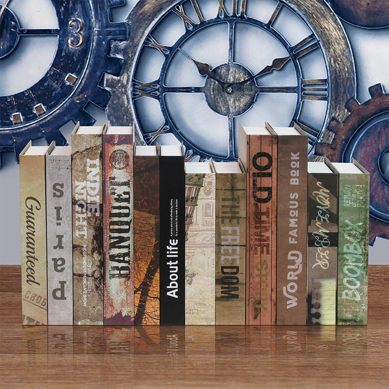 Retro Decorative Fake Books - Vintage-Inspired Book Ornaments for Home & Office Décor