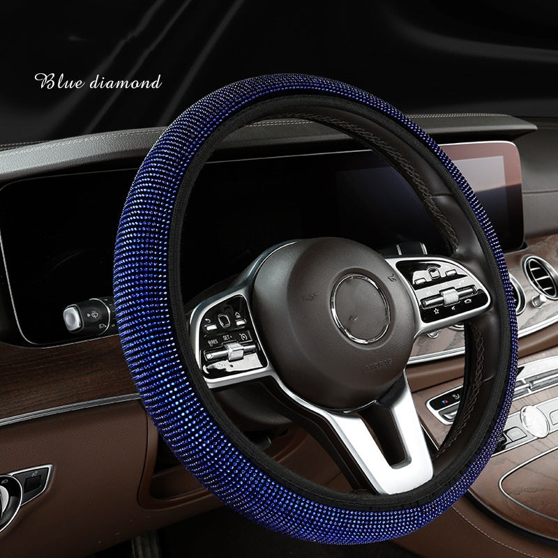 Full Diamond Elastic Car Steering Wheel Cover Without Inner Ring