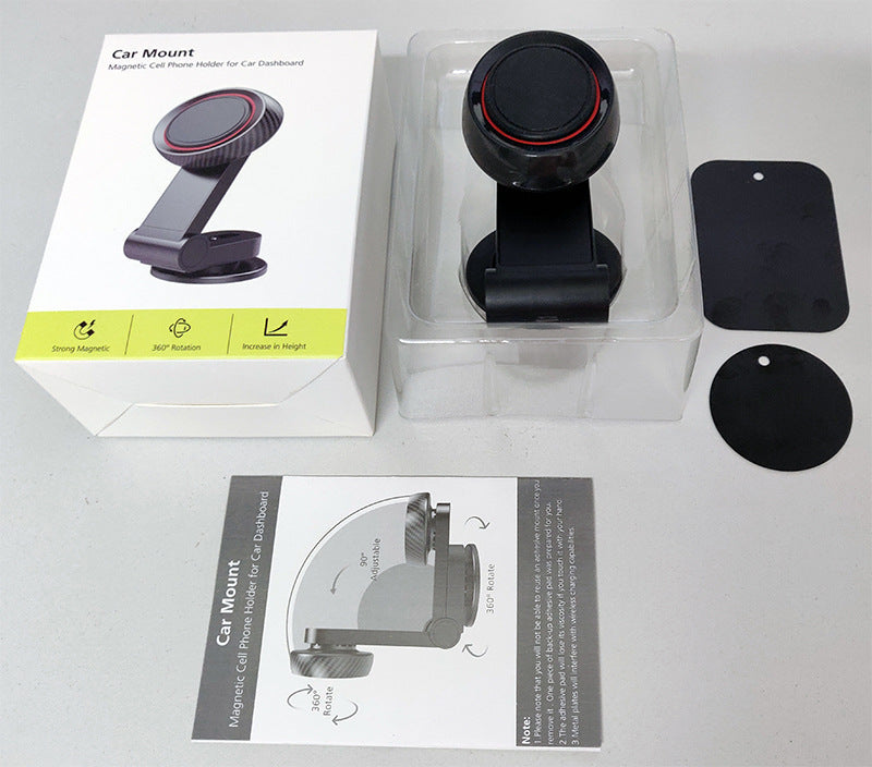 360° Rotating Magnetic Car Phone Holder - Desktop Folding Navigation Stand for Dashboard Support | Auto Accessories