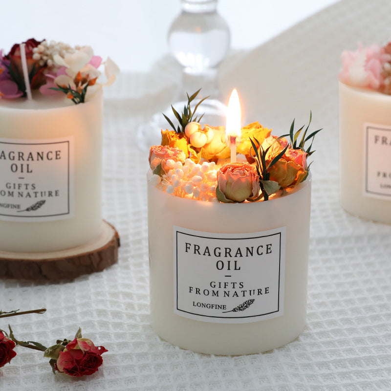Dried Flowers Decor - Romantic Candles for Home & Special Occasions